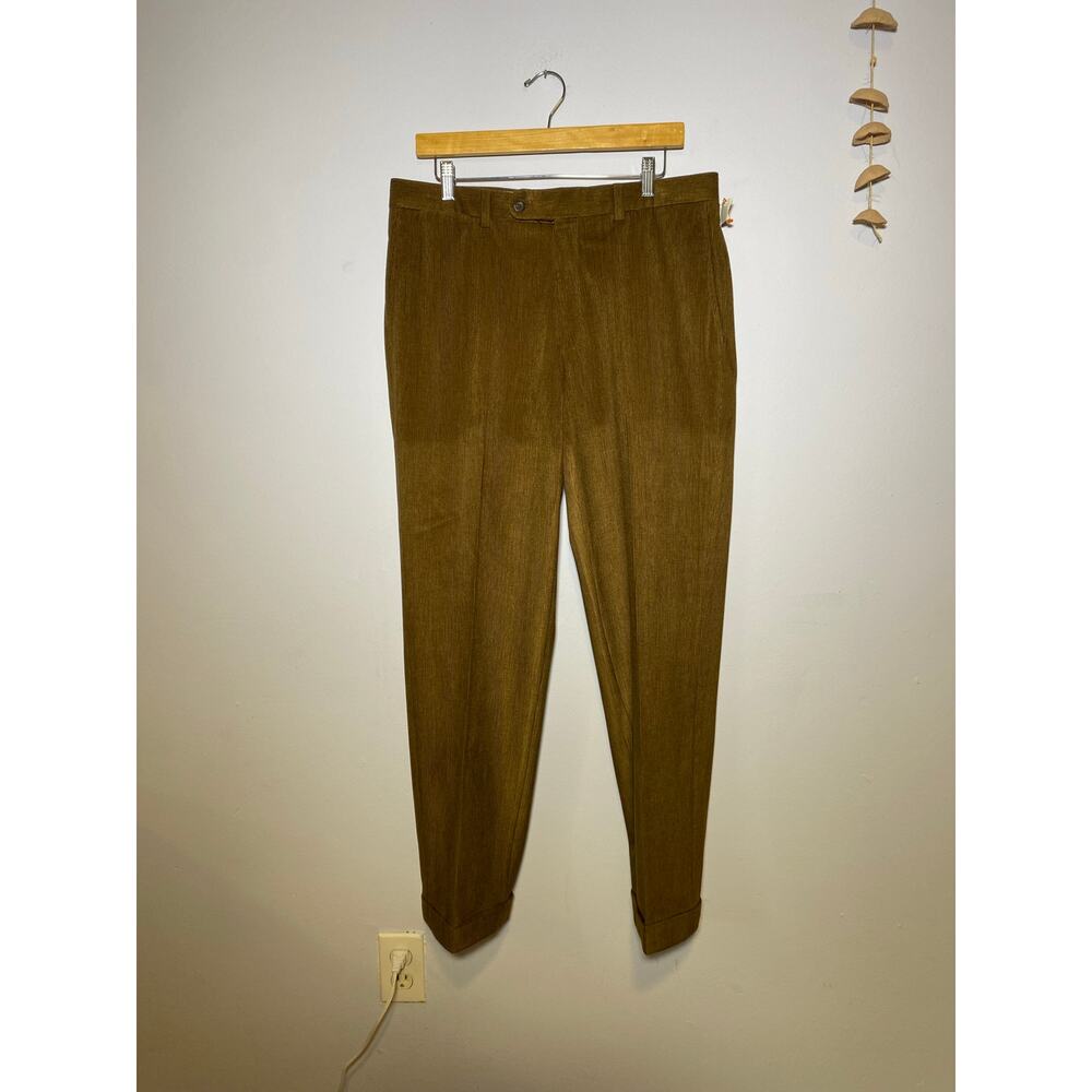 Brown Jack‎ Victor Collection Pinwale Corduroy Dress Trouser Pants (Men's 34 R) - Picture 2 of 12